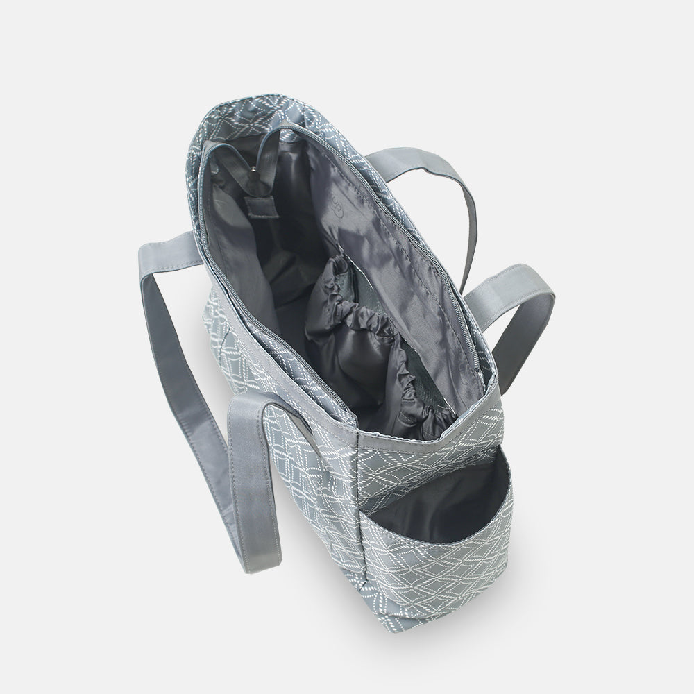 BABY DIAPER BAG GREY PRINTED