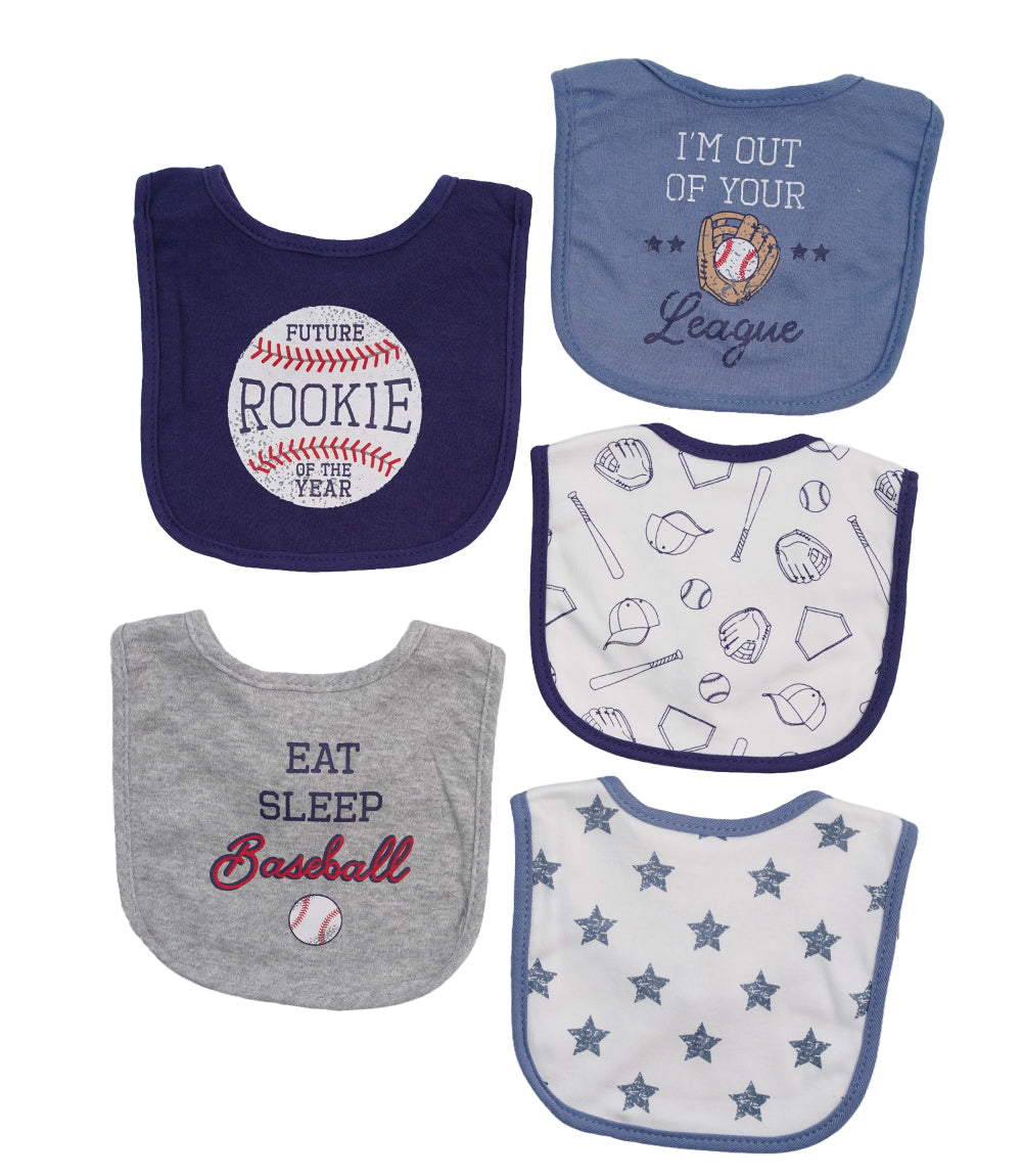 BIBS PACK OF 5 MULTI-COLOR