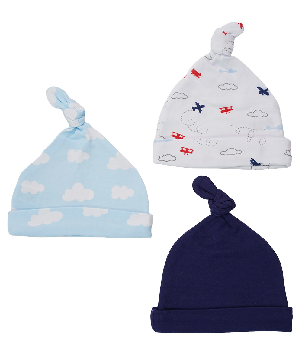 Baby Boy Cap Set PK-3 Clouds