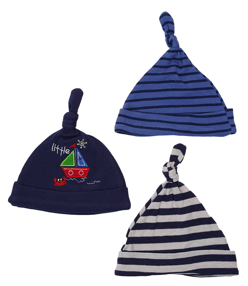 Baby Boy Cap Set PK-3 Little Ship