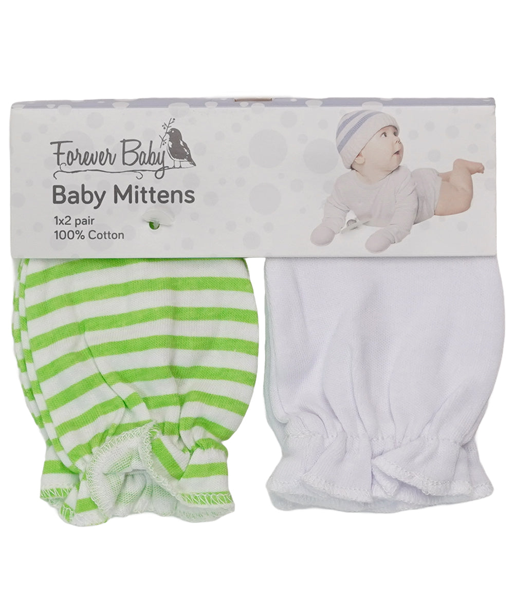 Mitten Set PK-2 Green Stripes