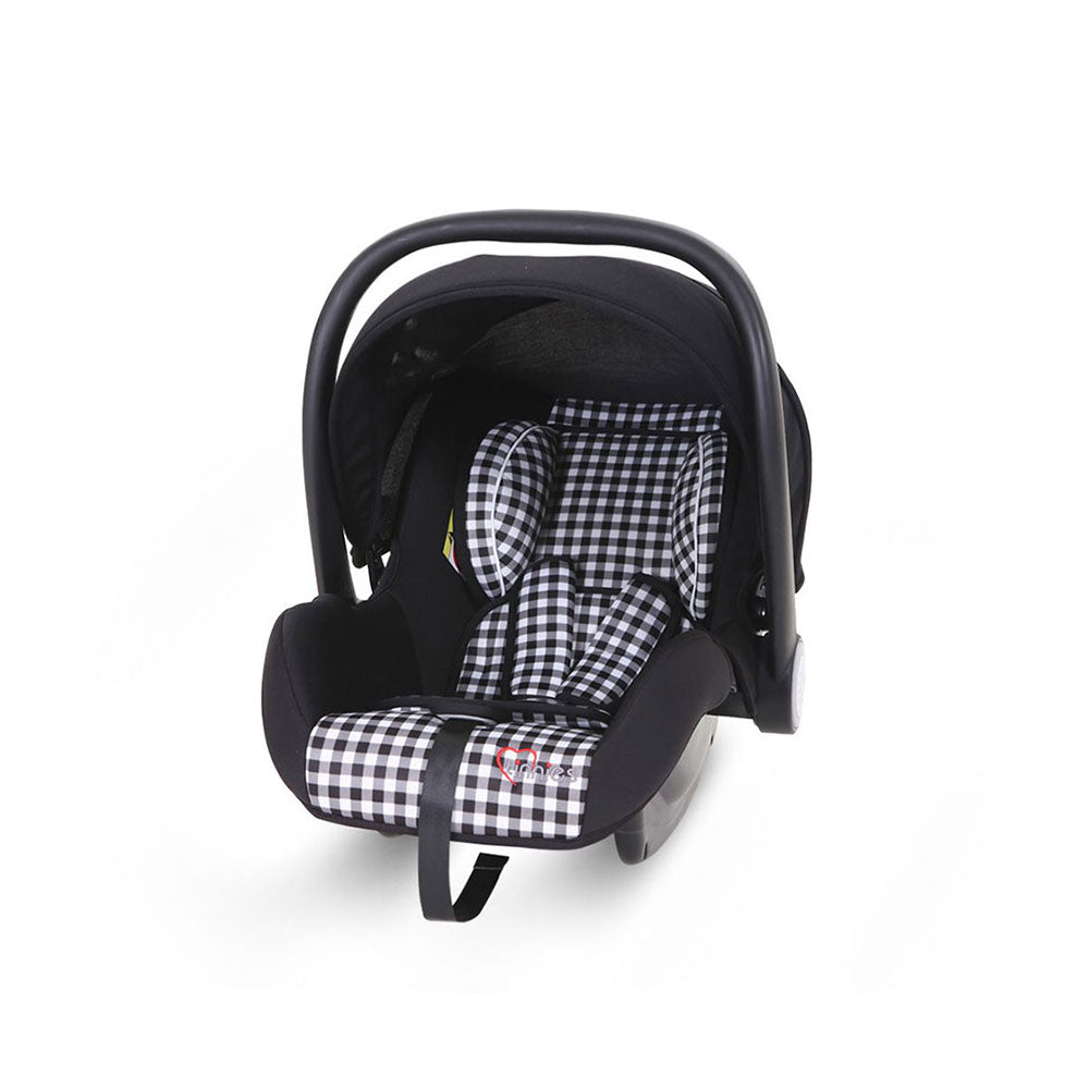 Baby Carry Cot Black Check