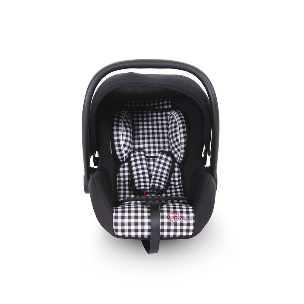 Baby Carry Cot Black Check