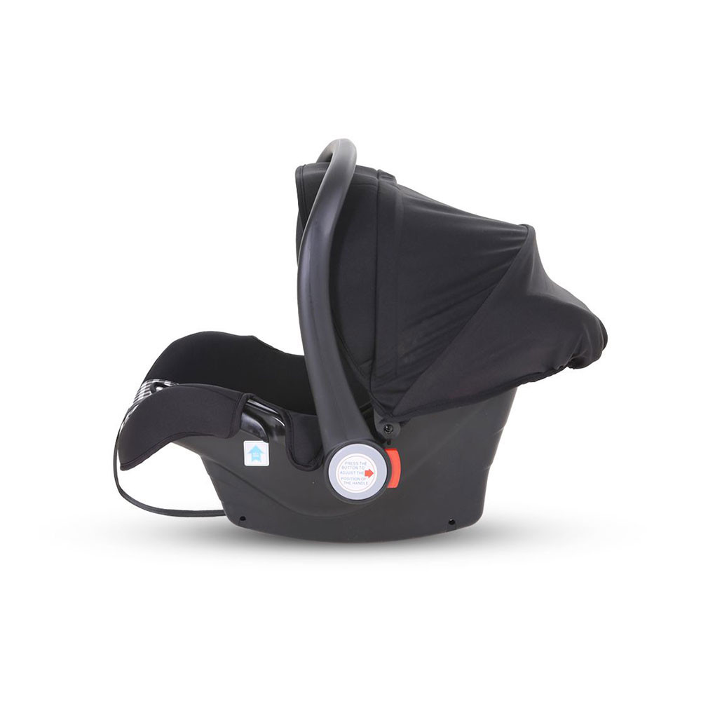 Baby Carry Cot Black Check