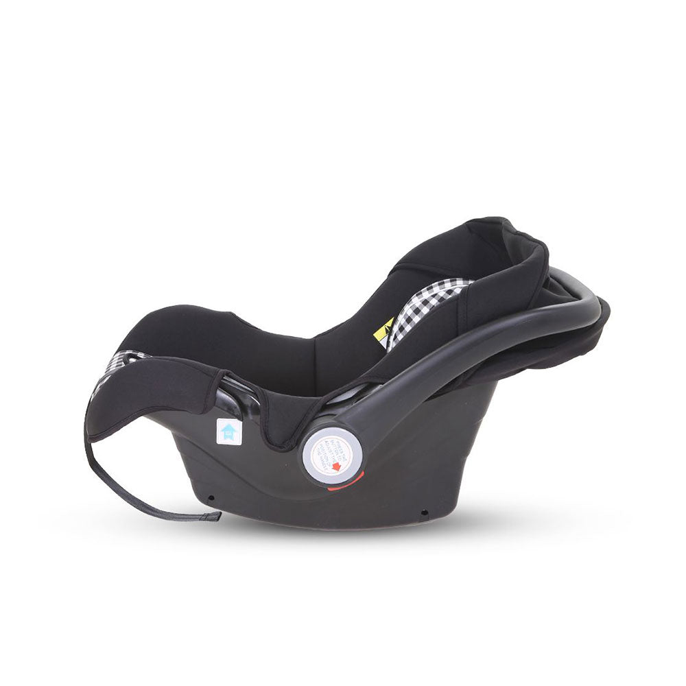 Baby Carry Cot Black Check