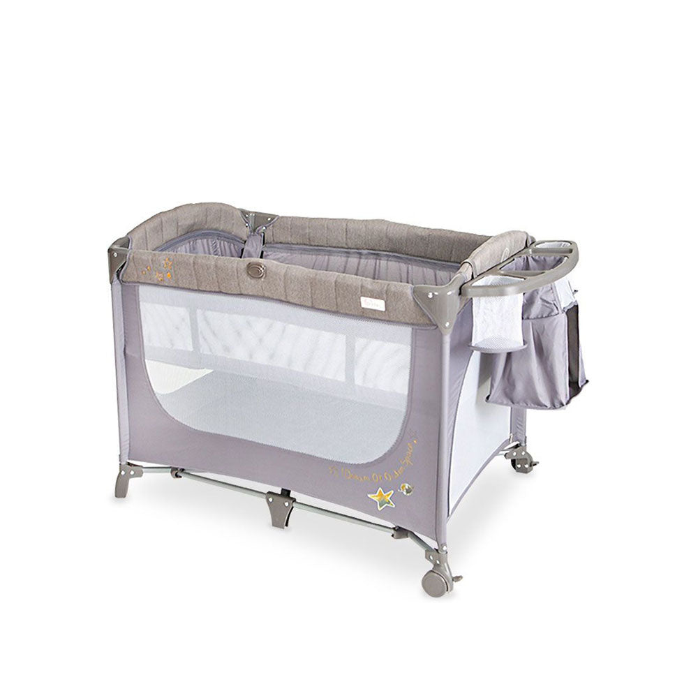 DROP SIDE PLAY PEN GREY