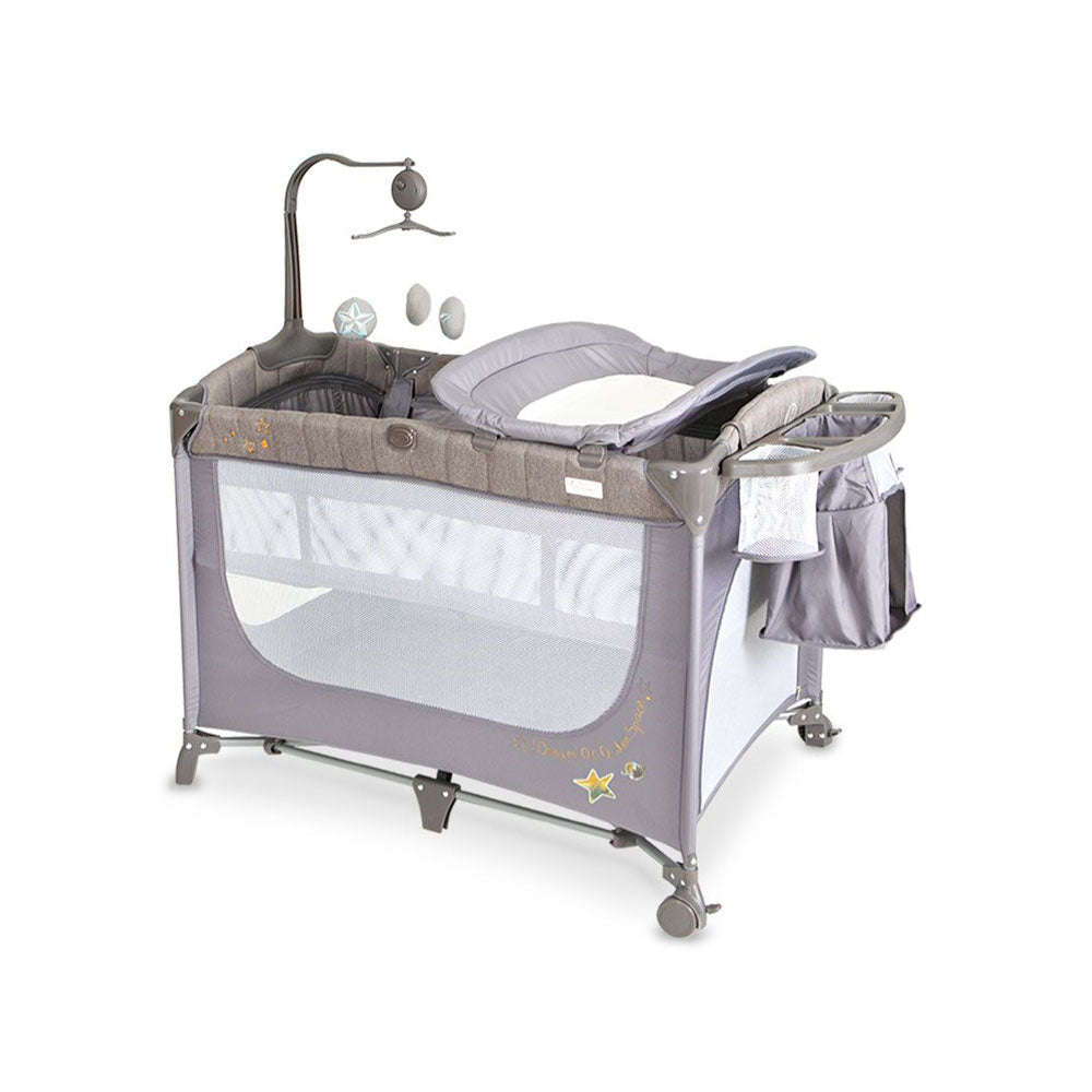 DROP SIDE PLAY PEN GREY