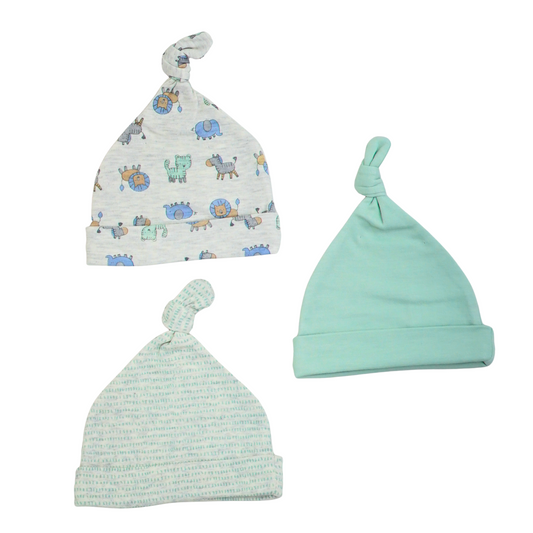 Baby Boy Caps Set PK-3 Animals