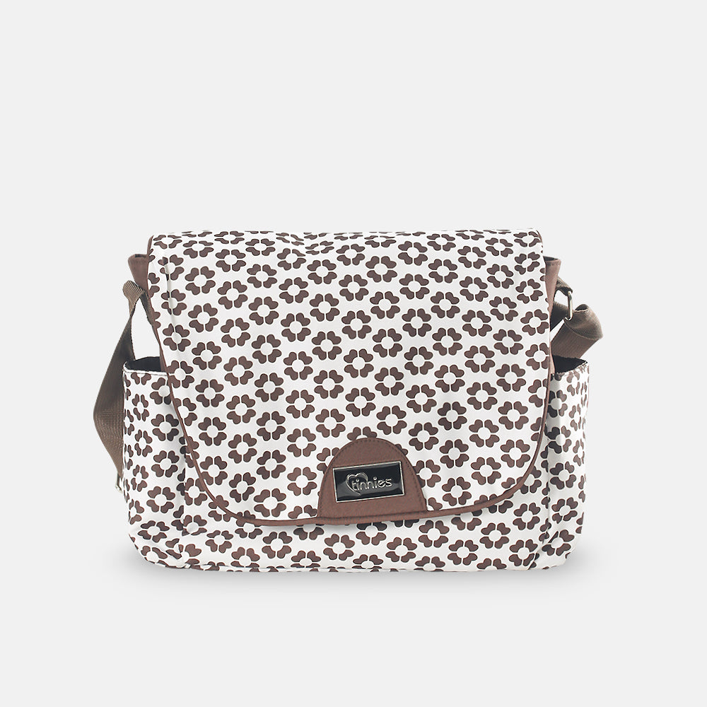 BABY DIAPER BAG BROWN FLORAL