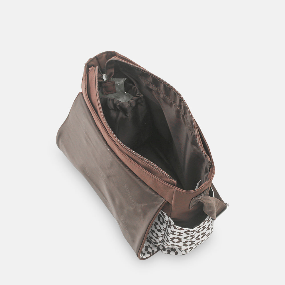 BABY DIAPER BAG BROWN FLORAL