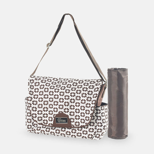 BABY DIAPER BAG BROWN FLORAL