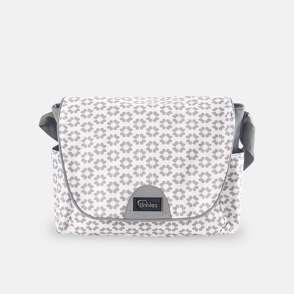BABY DIAPER BAG GREY FLORAL