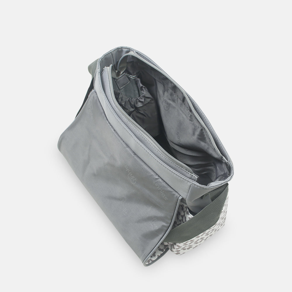 BABY DIAPER BAG GREY FLORAL