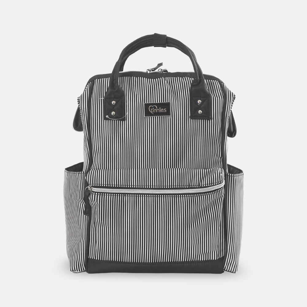 BABY DIAPER BAG PACK BLACK STRIPES