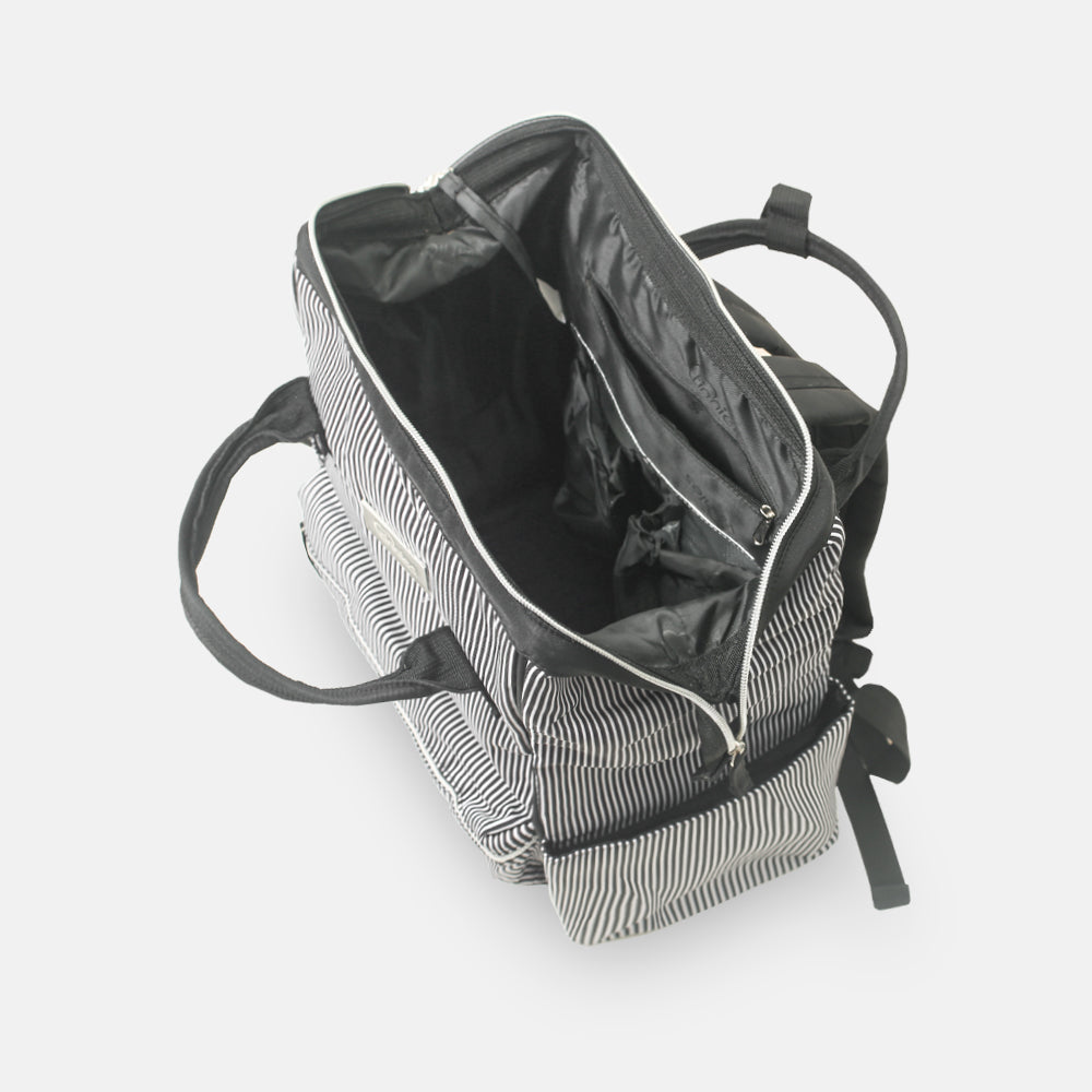 BABY DIAPER BAG PACK BLACK STRIPES