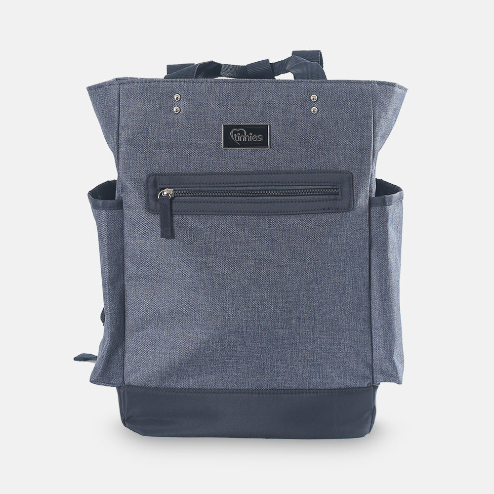 BABY DIAPER BAG PACK MINIMAL TEXTURED BLUE