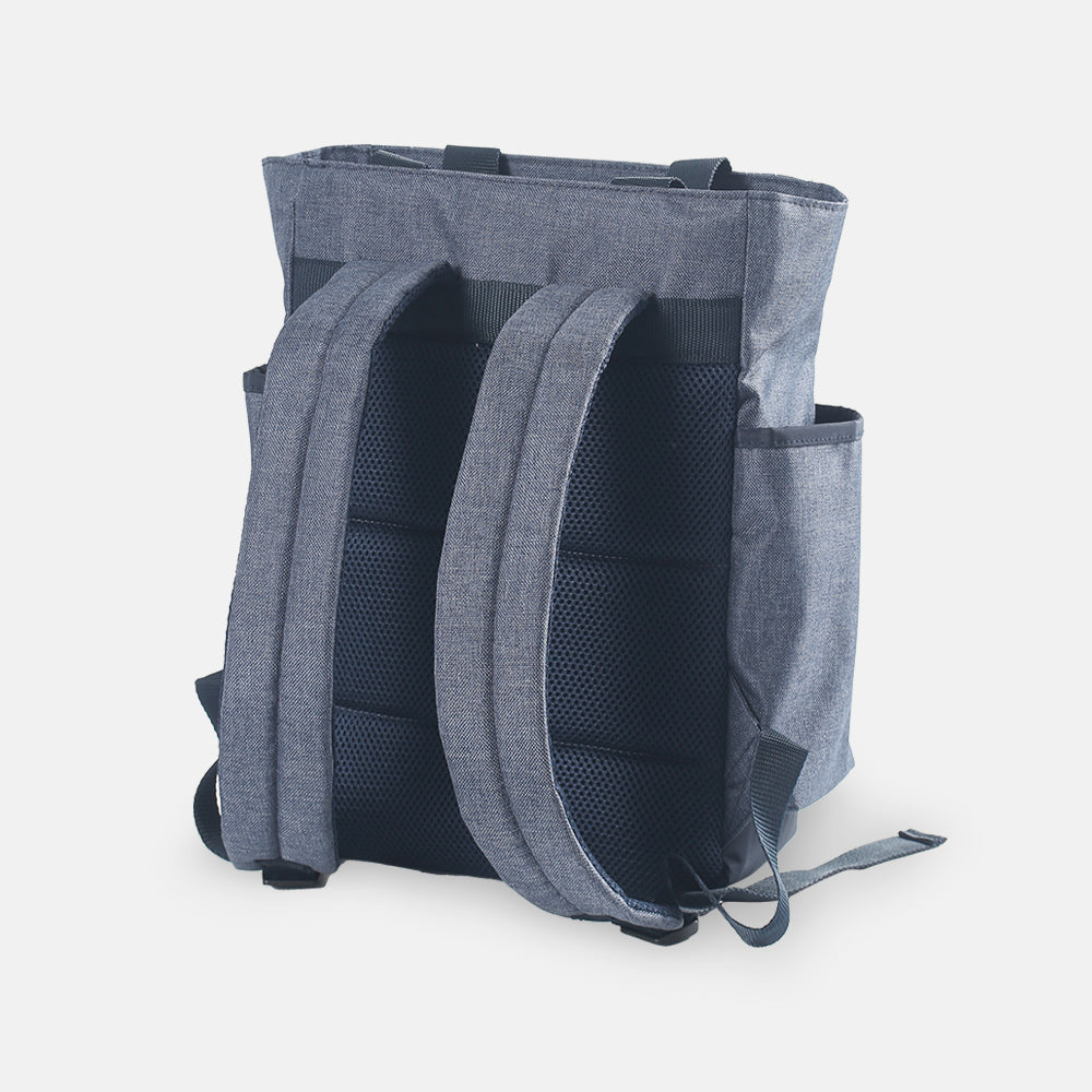 BABY DIAPER BAG PACK MINIMAL TEXTURED BLUE