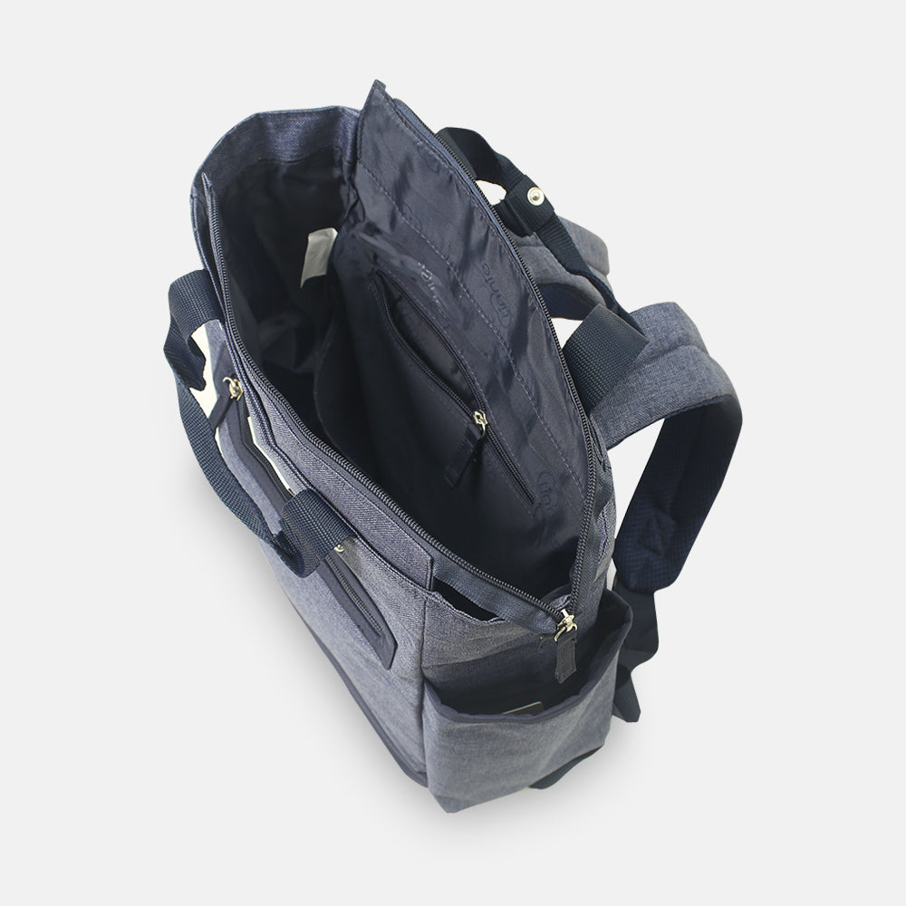 BABY DIAPER BAG PACK MINIMAL TEXTURED BLUE