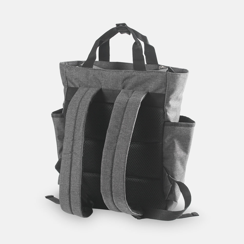 BABY DIAPER BAG PACK MINIMAL TEXTURED GREY