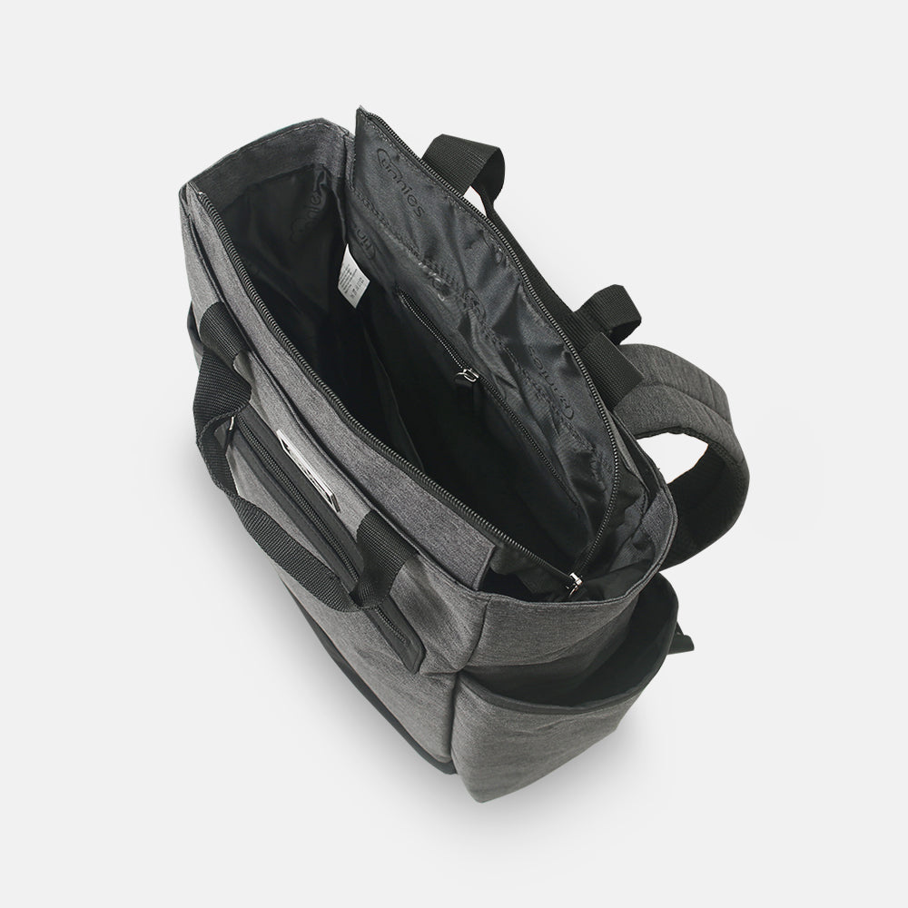 BABY DIAPER BAG PACK MINIMAL TEXTURED GREY