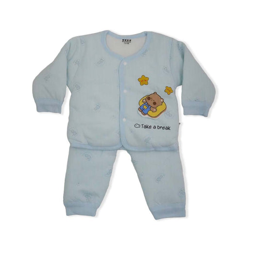 QUILTED PAJAMA SUIT