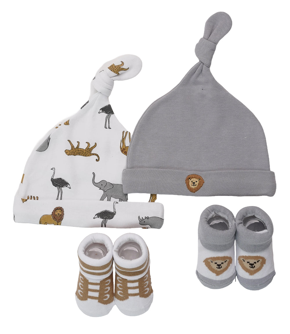 Baby Boy Cap & Booties PK-4 Cars