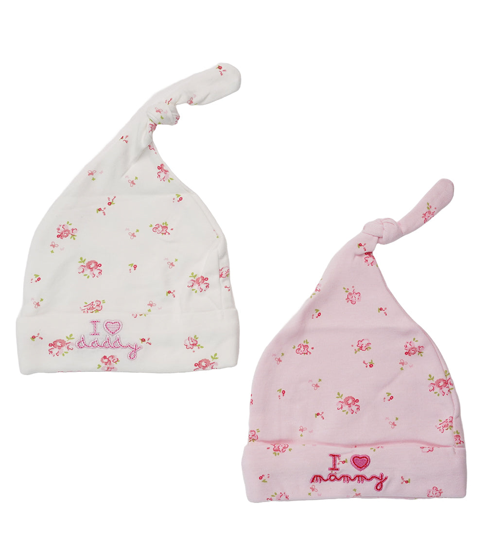 Baby Girl Cap Set PK-2 I love Mommy