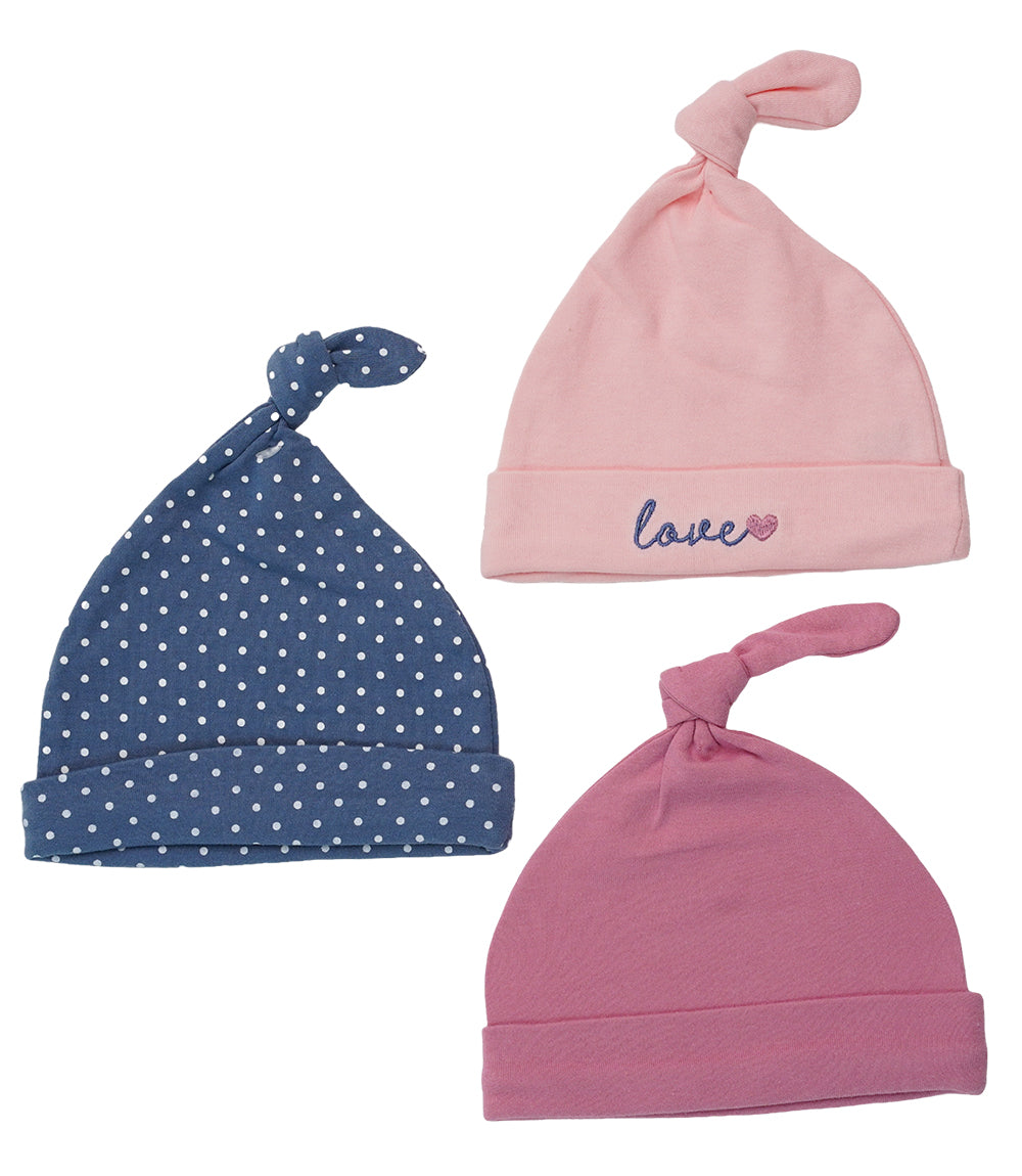 Baby Girl Cap Set PK-3 Love