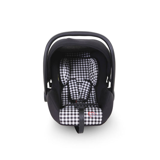 Baby Carry Cot Black Check